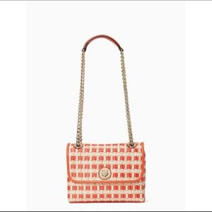 Kate spade natalia straw small flap crossbody